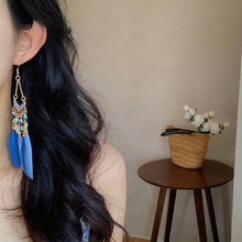 Load image into Gallery viewer, Alloy Rice Bead Dangle Earrings