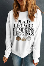 Load image into Gallery viewer, Letter Graphic Round Neck Long Sleeve Sweatshirt