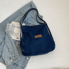 Load image into Gallery viewer, Adjustable Strap Denim Shoulder Bag