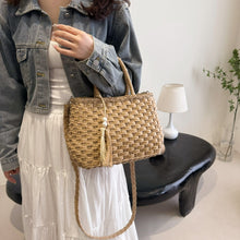 Load image into Gallery viewer, Braided Strap Paper Weave Shoulder Bag