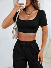 Load image into Gallery viewer, Square Neck Short Sleeve T-Shirt