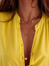Load image into Gallery viewer, Half Button Notched Half Sleeve Blouse