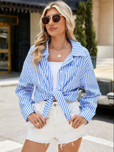 Load image into Gallery viewer, Striped Button Up Long Sleeve Shirt