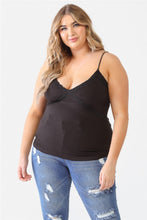 Load image into Gallery viewer, Zenobia Plus Size Lace Detail V-Neck Cami