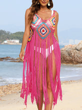 Load image into Gallery viewer, Fringe Spaghetti Strap Cover-Up