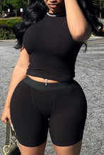 Load image into Gallery viewer, Round Neck Top and Shorts Set