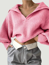 Load image into Gallery viewer, Johnny Collar Long Sleeve Sweater