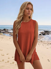 Load image into Gallery viewer, Slit Round Neck Top and Shorts Set