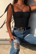 Load image into Gallery viewer, Wide Strap Tie Shoulder Cami