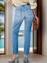 Load image into Gallery viewer, Distressed Buttoned Jeans with Pockets