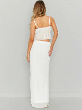 Load image into Gallery viewer, Square Neck Sleeveless Top and Ruched Skirt Set