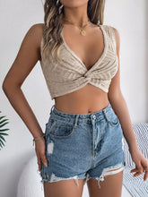 Load image into Gallery viewer, Twisted V-Neck Knit Vest