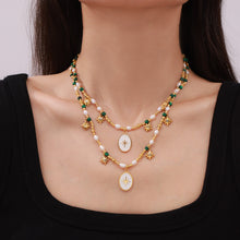 Load image into Gallery viewer, Titanium Steel Freshwater Pearl Oval Pendant Necklace