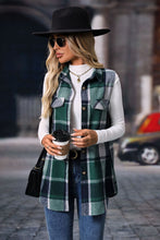 Load image into Gallery viewer, Plaid Button Up Vest Coat