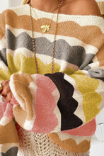Load image into Gallery viewer, Boat Neck Long Sleeve Sweater