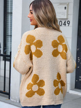 Load image into Gallery viewer, Angel Wings Flower Open Front Long Sleeve Cardigan