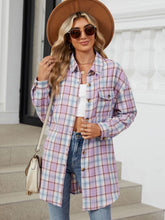 Load image into Gallery viewer, Plaid Collared Neck Long Sleeve Shirt