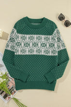 Load image into Gallery viewer, Graphic Round Neck Long Sleeve Sweater