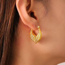 Load image into Gallery viewer, Titanium Steel Leaf Shape Earrings