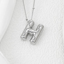 Load image into Gallery viewer, Copper Bubble Letter Pendant Necklace