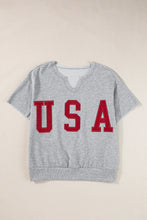Load image into Gallery viewer, USA Notched Short Sleeve T-Shirt