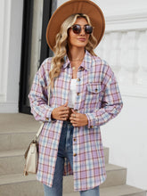Load image into Gallery viewer, Plaid Collared Neck Long Sleeve Shirt