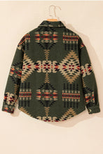 Load image into Gallery viewer, Pocketed Geometric Collared Neck Jacket