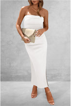 Load image into Gallery viewer, Slit Tube Midi Dress
