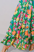 Load image into Gallery viewer, Tiered Ruffled Printed Sleeveless Dress