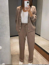 Load image into Gallery viewer, Full Size Button Up Long Sleeve Top and Pants Set