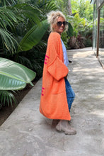 Load image into Gallery viewer, Letter Dropped Shoulder Long Sleeve Cardigan