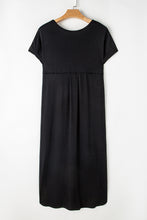 Load image into Gallery viewer, Slit Round Neck Short Sleeve Maxi Dress