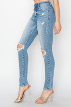 Load image into Gallery viewer, Risen Full Size High Rise Knee Distressed Skinny Jeans