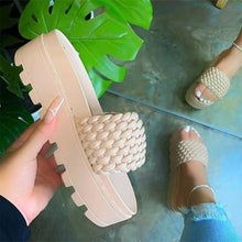 Load image into Gallery viewer, PU Leather Open Toe Platform Sandals