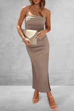 Load image into Gallery viewer, Slit Tube Midi Dress