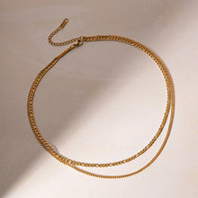 Load image into Gallery viewer, Stainless Steel Double-Layered Necklace