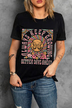 Load image into Gallery viewer, Graphic Round Neck Short Sleeve T-Shirt