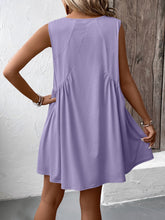 Load image into Gallery viewer, Ivy Lane Ruched V-Neck Sleeveless Mini Dress