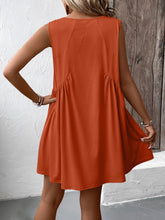 Load image into Gallery viewer, Ivy Lane Ruched V-Neck Sleeveless Mini Dress