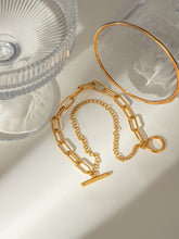 Load image into Gallery viewer, 18K Gold-Plated Stainless Steel Chain Bracelet