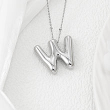 Load image into Gallery viewer, Copper Bubble Letter Pendant Necklace