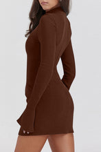Load image into Gallery viewer, Mock Neck Long Sleeve Mini Dress