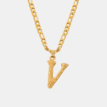Load image into Gallery viewer, Titanium Steel Letter Pendant Necklace