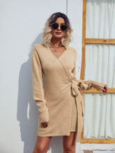 Load image into Gallery viewer, Tied Open Front Long Sleeve Cardigan