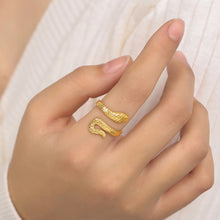 Load image into Gallery viewer, Titanium Steel Snake Shape Bypass Ring