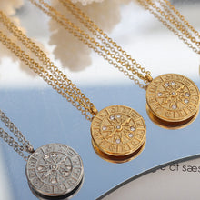 Load image into Gallery viewer, Zircon Titanium Steel Timepiece Shape Necklace