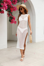 Load image into Gallery viewer, Cutout Openwork Round Neck Sleeveless Cover-Up