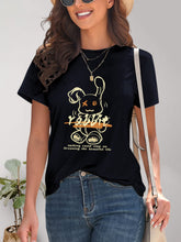 Load image into Gallery viewer, Rabbit Graphic Round Neck Short Sleeve T-Shirt