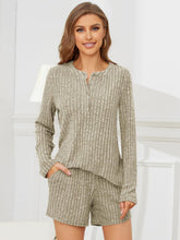 Load image into Gallery viewer, Ribbed Round Neck Top and Shorts Set