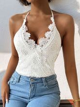 Load image into Gallery viewer, Halter Neck Lace Bodysuit
